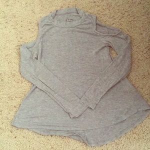 Gray Cold shoulder Shirt